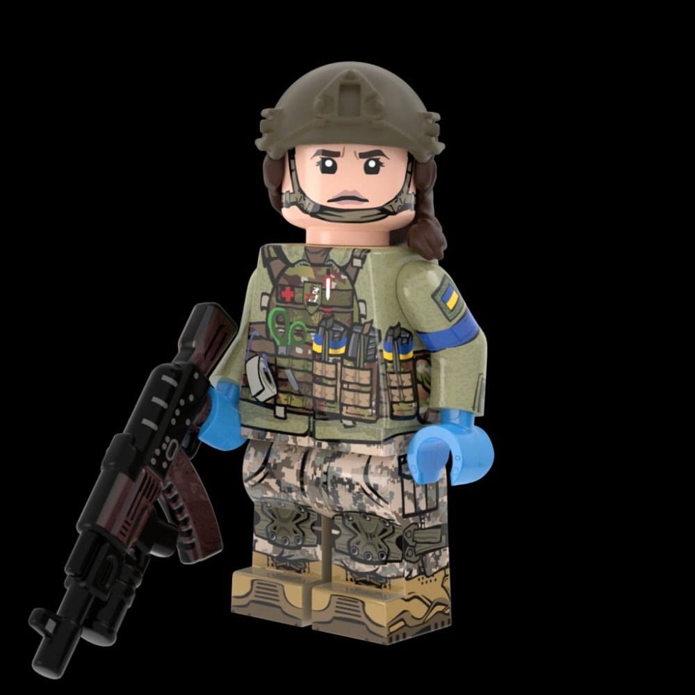 Brickmania | Ukrainian Female Medic Minifigure